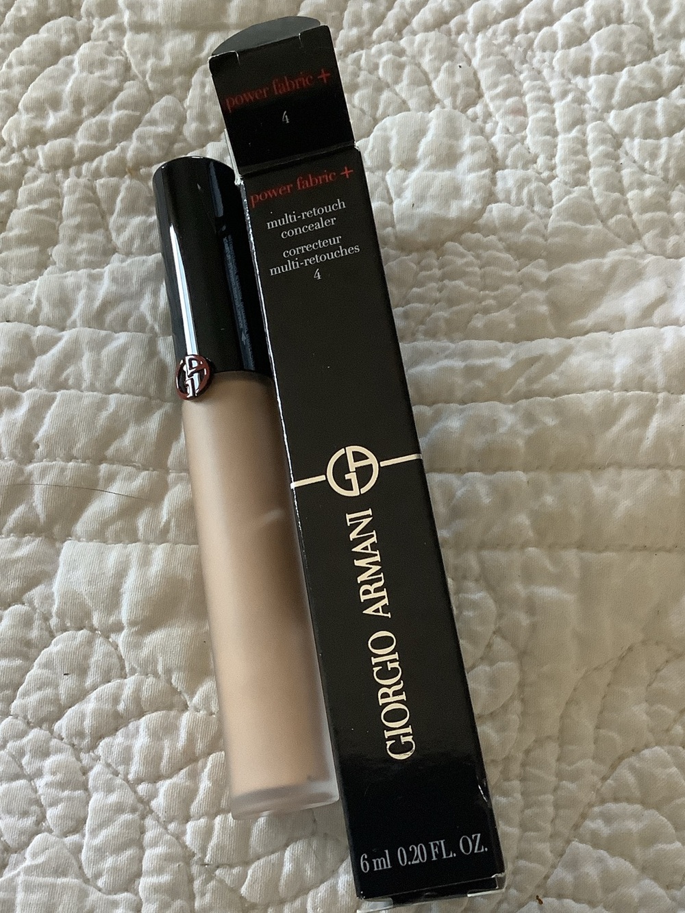 New Giorgio Armani Power Fabric+ Multi-Retouch Concealer #4 Beige Nude